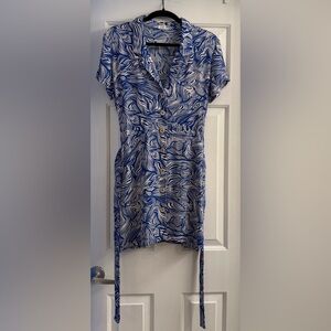 Wilfred Blue and Cream Patterned Dress